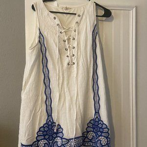 Blue and White dress